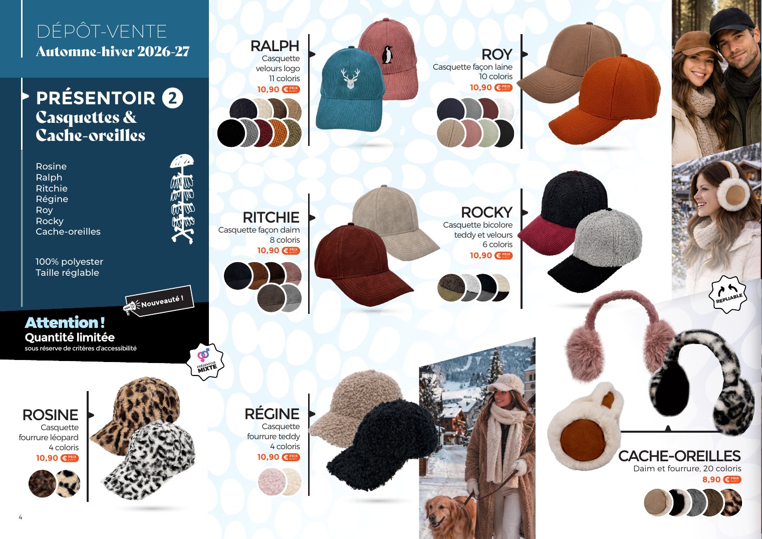 Page Dépôt-vente : casquettes et cache-oreilles