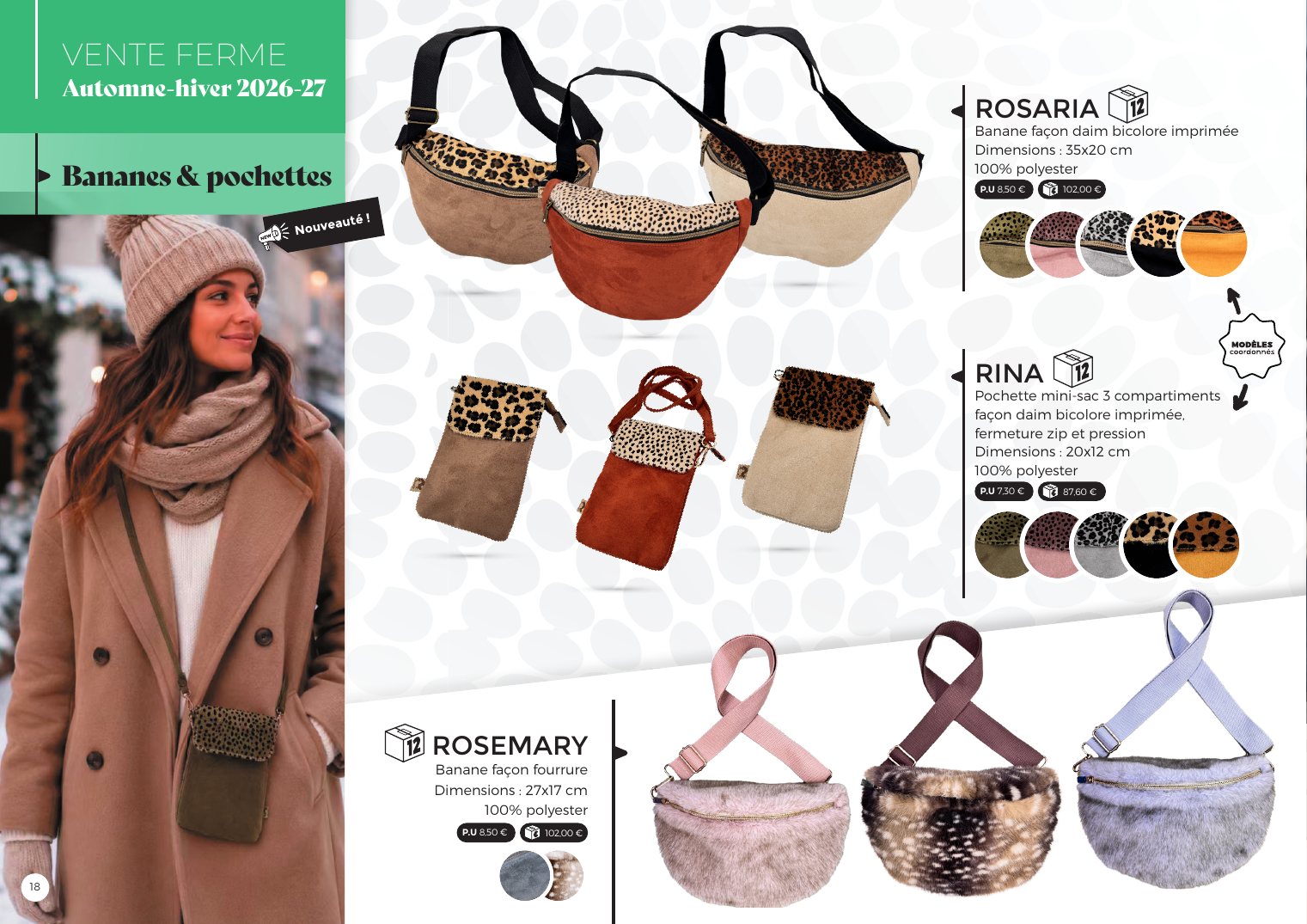 Page Vente ferme : bananes et pochettes, première page